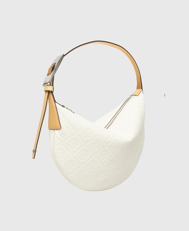 Tory Burch Small Balloon Leather shoulder bag Off-white
