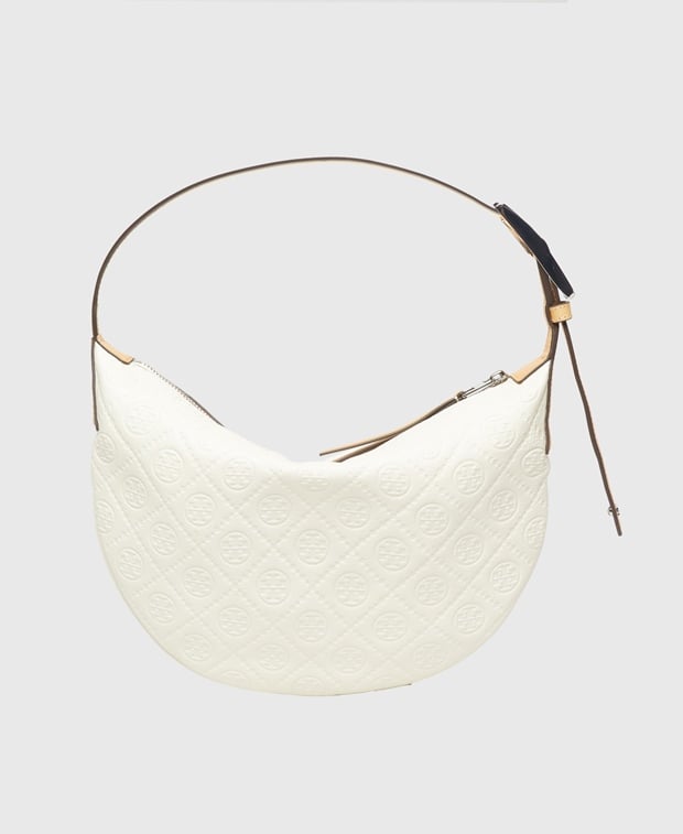 Tory Burch Small Balloon Leather shoulder bag Off-white