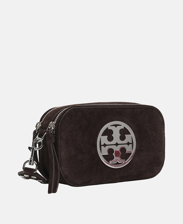 Tory Burch Miller Leather cross body bag Dark Brown