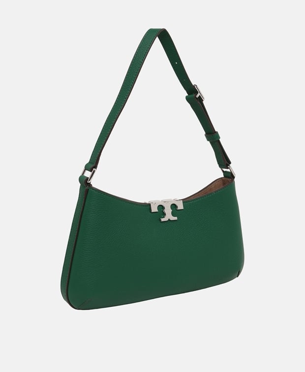 Tory Burch Eleanor Leather shoulder bag Dark Green