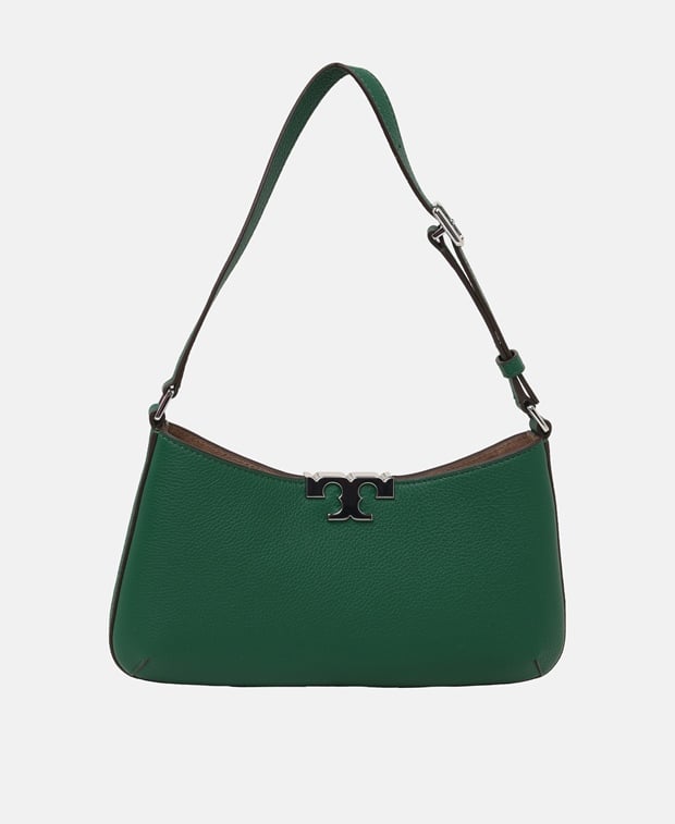 Tory Burch Eleanor Leather shoulder bag Dark Green