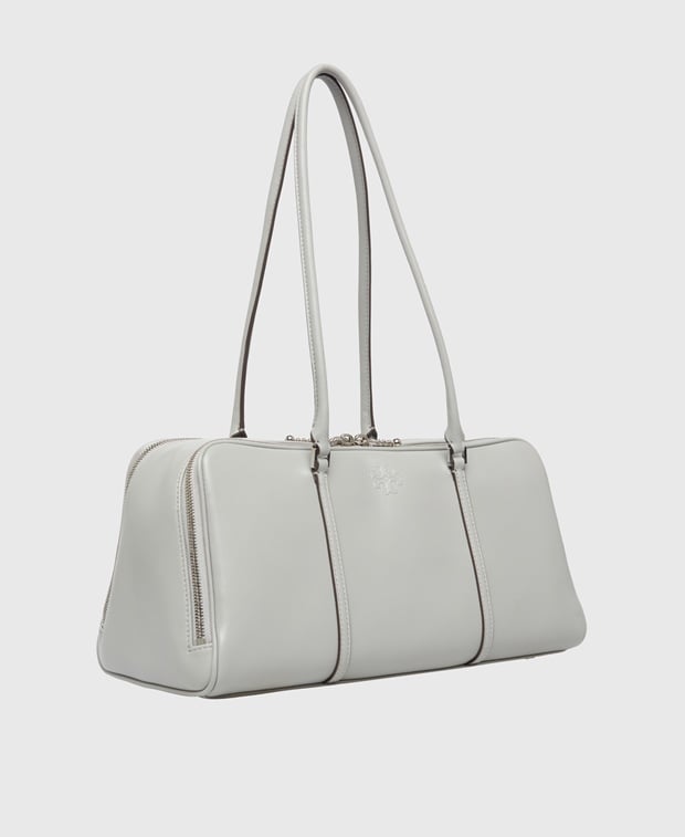 Tory Burch Marshmallow Satchel Leather shoulder bag Light Grey