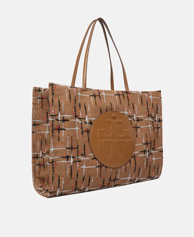 Tory Burch Ella Embellished Tote Bag Tan