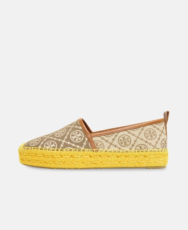 Tory Burch T Monogram Espadrilles Dark Yellow