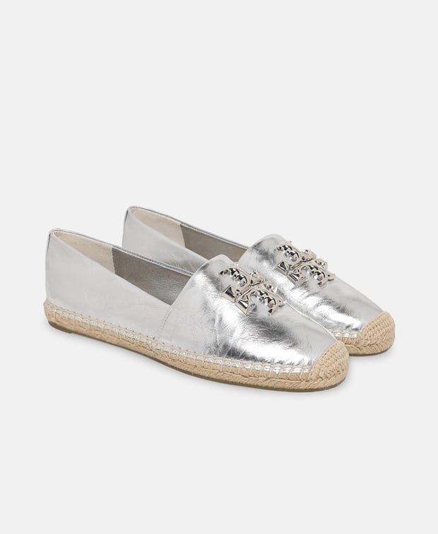 Tory Burch Eleanor Espadrilles Silver