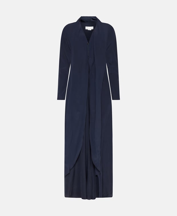 Victoria Beckham Silk dress Dark Blue