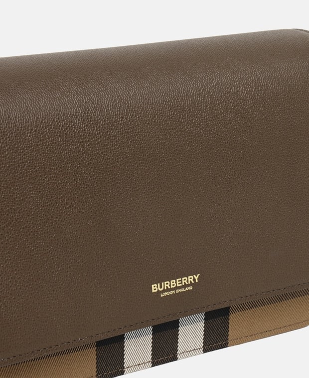 Burberry Mackford Leather cross body bag Black