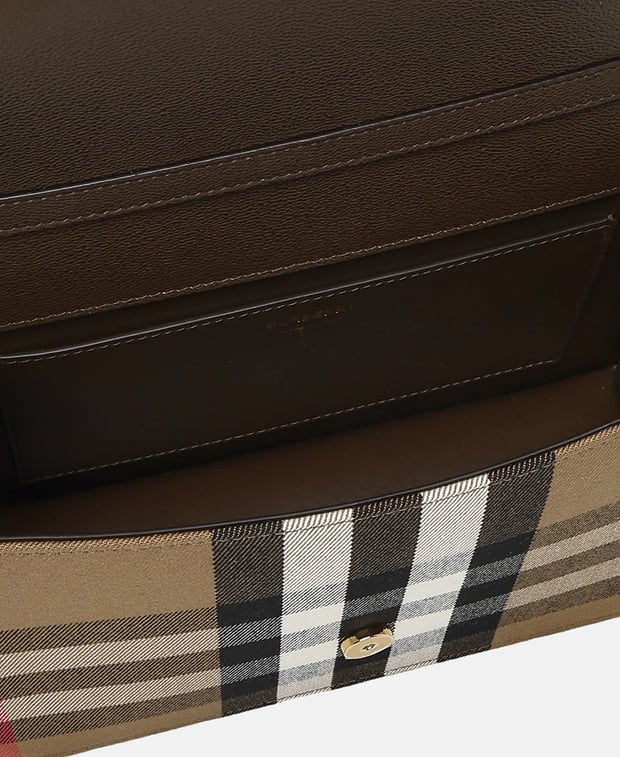 Burberry Mackford Leather cross body bag Black