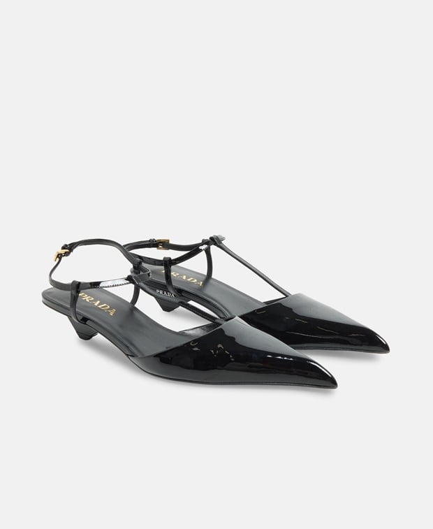 Prada Vernice Slingback pumps