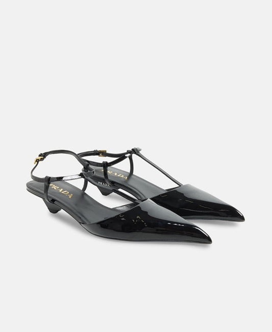 Prada Vernice Slingback pumps