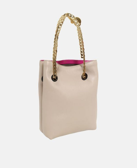 Chloé Ortense Leather shoulder bag Beige