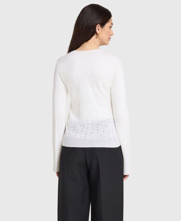Chloé Cashmere-blend cardigan White Gold