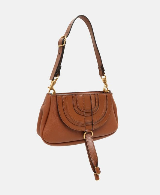 Chloé Marcie Leather clutch Tan