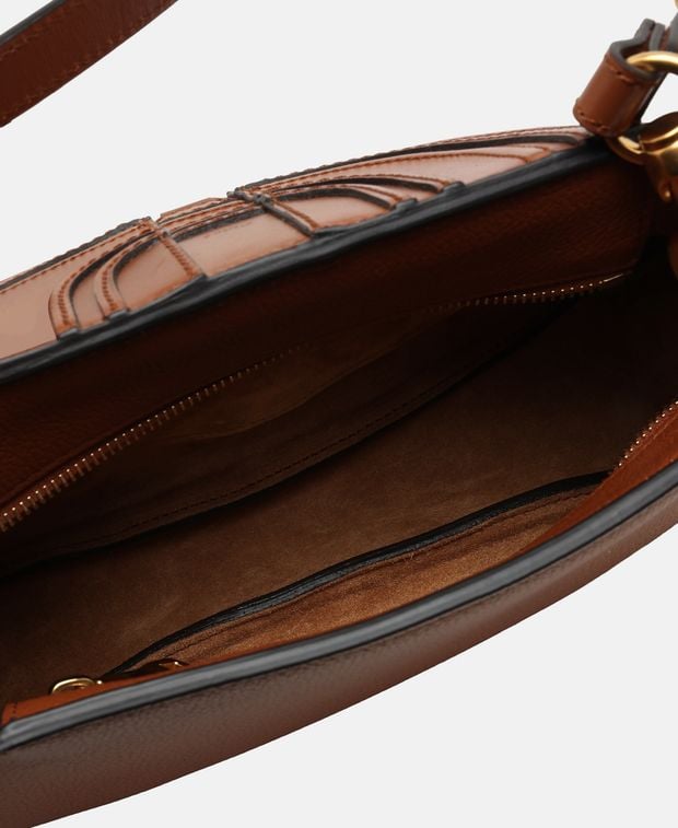 Chloé Marcie Leather clutch Tan