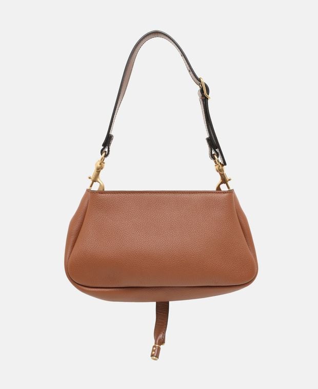 Chloé Marcie Leather clutch Tan