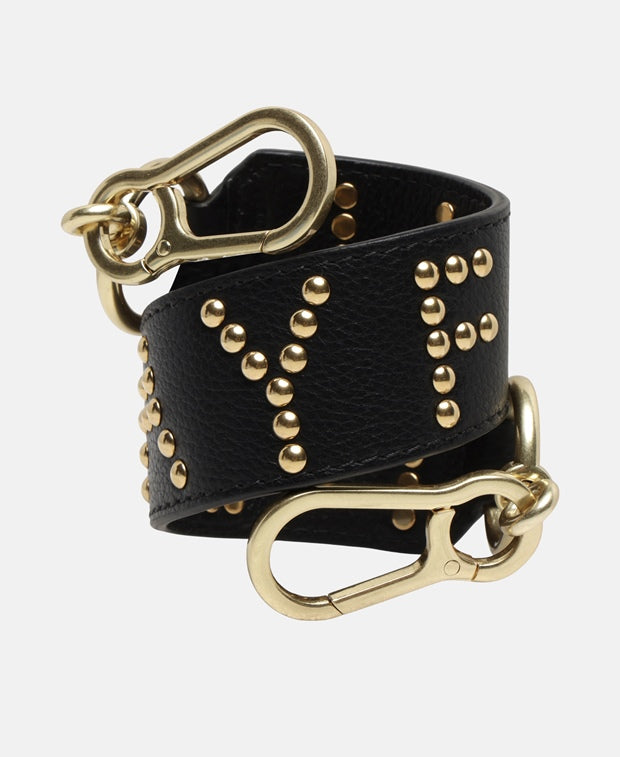 See by Chloé Playful Leather shoulder strap Black