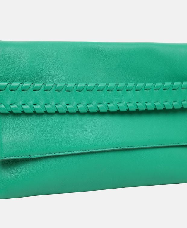 Chloé Leather clutch Green