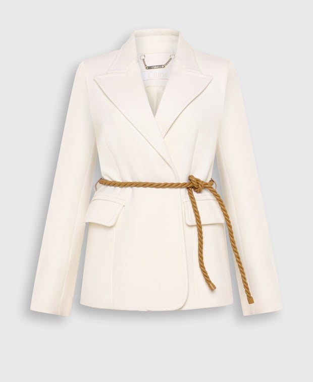 Chloé Wool blazer White Gold