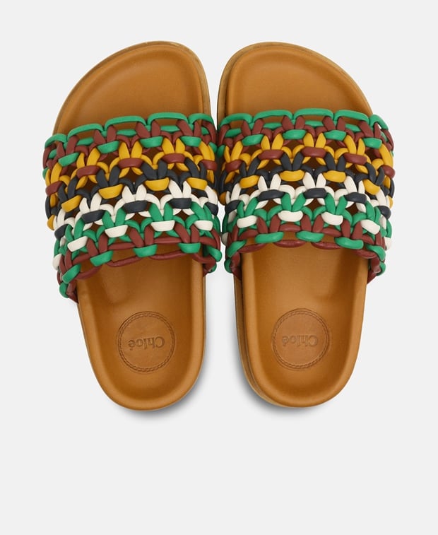 Chloé Wavy Mules Brown