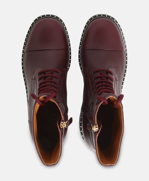 Chloé Noua Lace-up ankle boot Purple