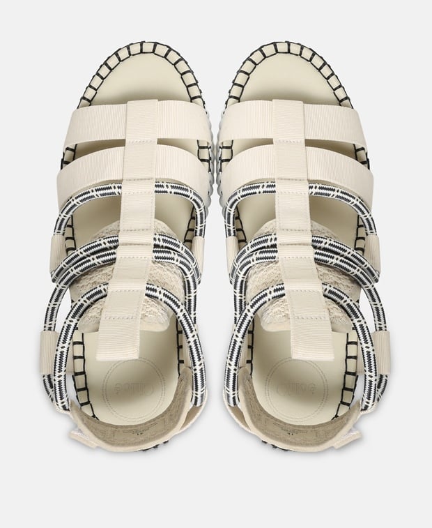 Chloé Nama Wedge sandals Grey
