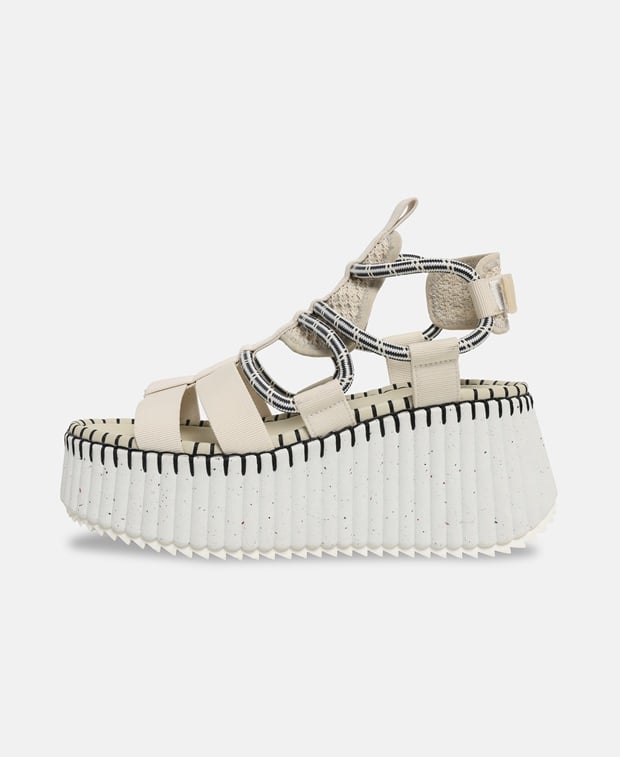 Chloé Nama Wedge sandals Grey