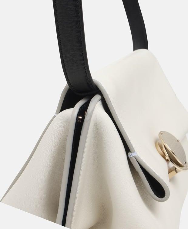 Chloé Penelope Leather shoulder bag White Gold