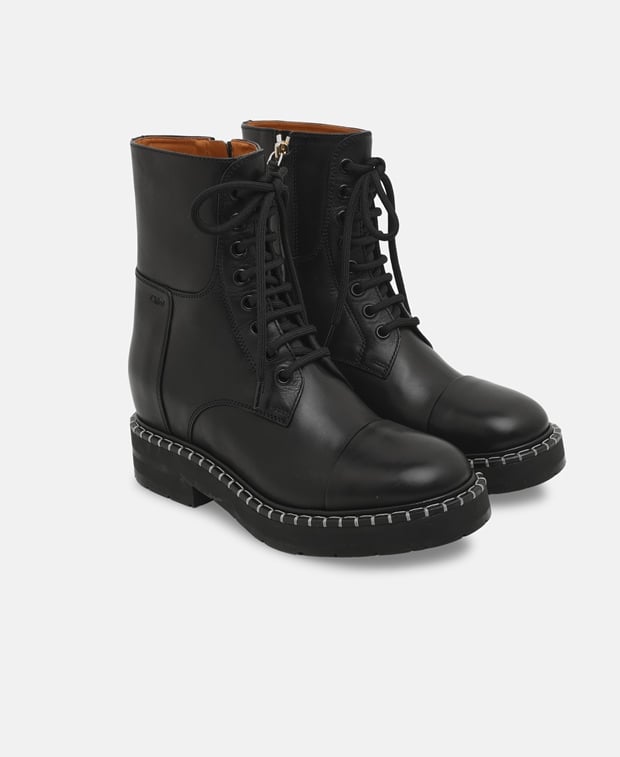 Chloé Noua Lace-up ankle boot Black