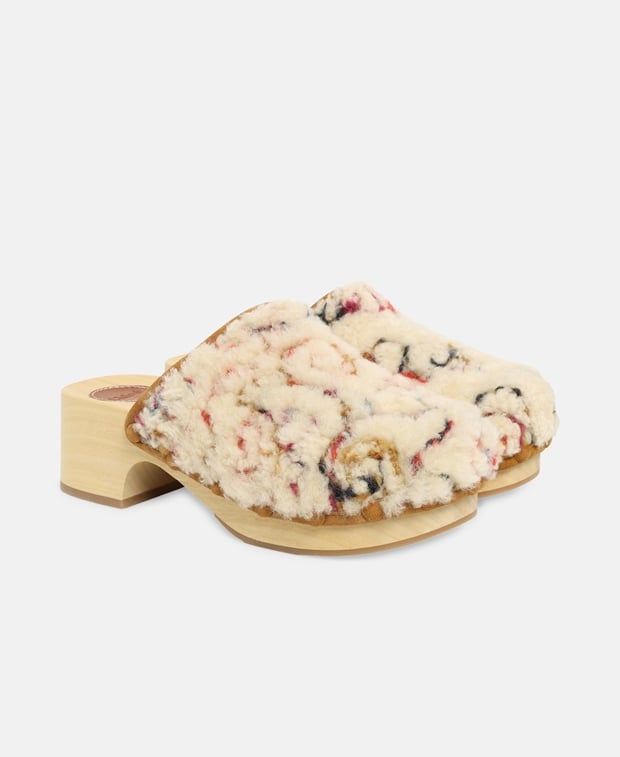 Chloé Joy Clogs White Gold