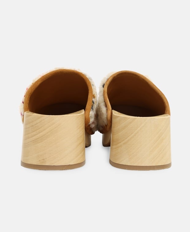 Chloé Joy Clogs White Gold