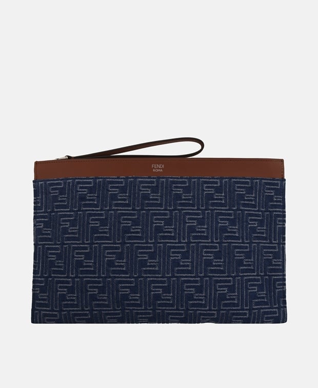 Fendi Leather clutch Dark Blue