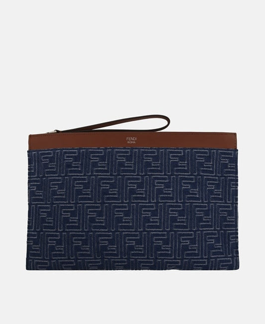 Fendi Leather clutch Dark Blue