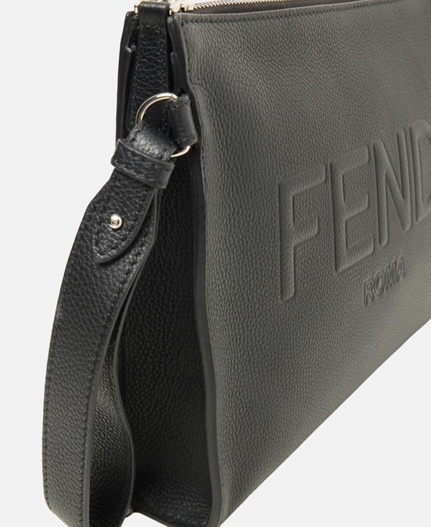 Fendi Amac Leather clutch Black