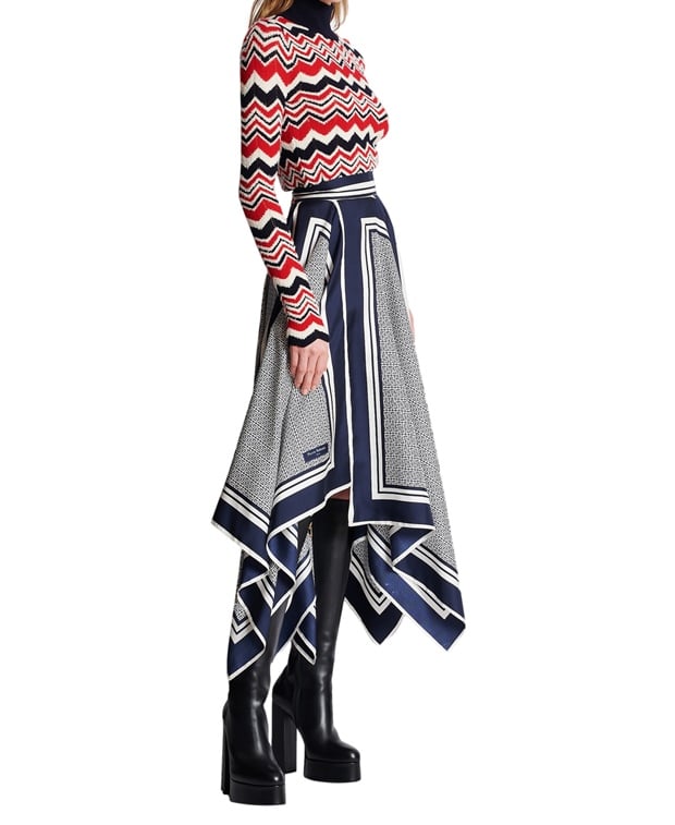 Balmain Silk skirt