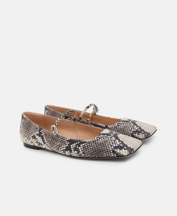 Gianvito Rossi Ballerina flat with straps Greige