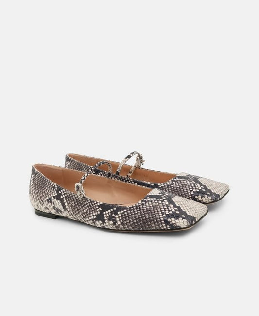 Gianvito Rossi Ballerina flat with straps Greige