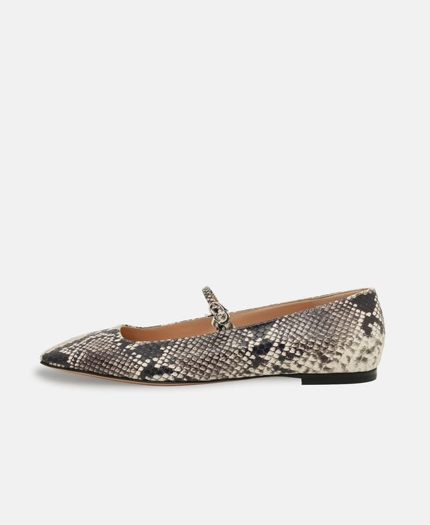 Gianvito Rossi Ballerina flat with straps Greige