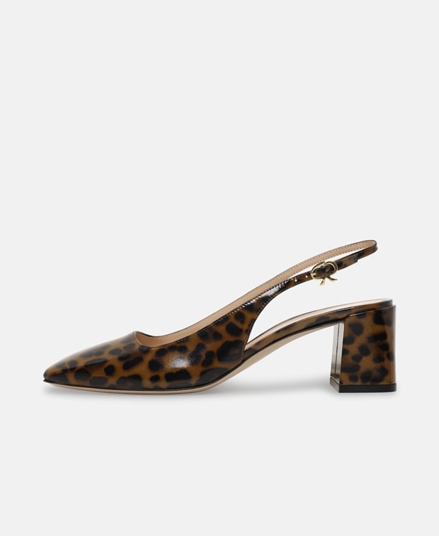 Gianvito Rossi Freeda 55 Slingback pumps Brown