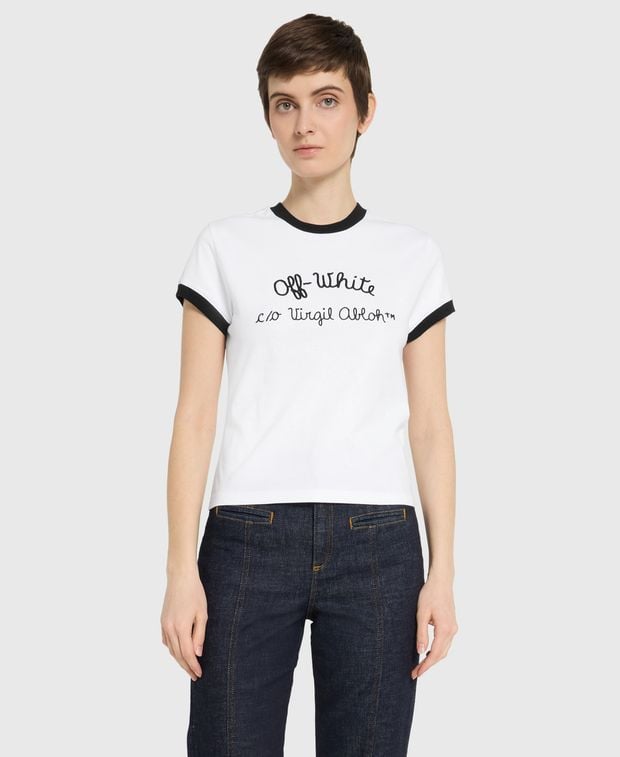 Off-White T-shirt Ember Script