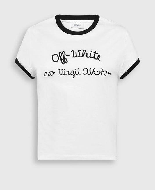 Off-White T-shirt Ember Script