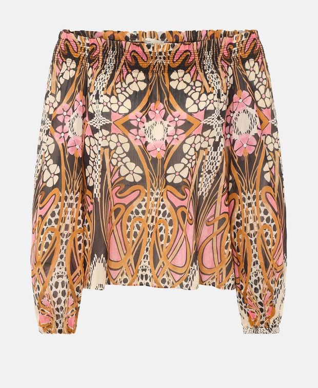 Temperley London Silk-blend top Brown