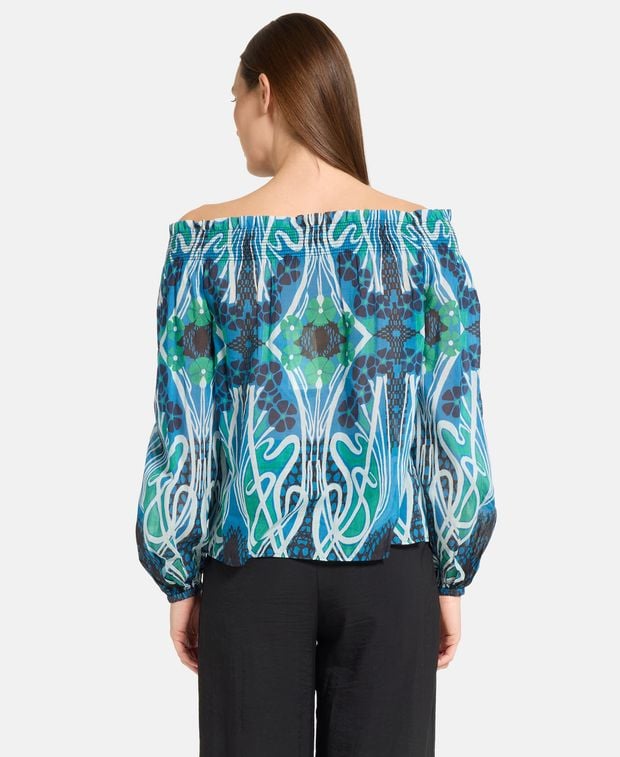 Temperley London Silk-blend top Blue