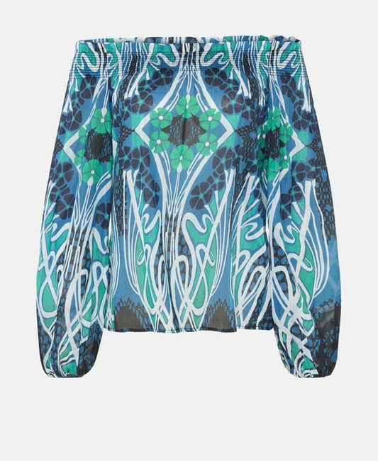 Temperley London Silk-blend top Blue
