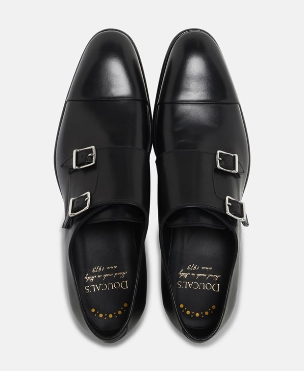 Doucal's Fibbia Double monkstraps Black