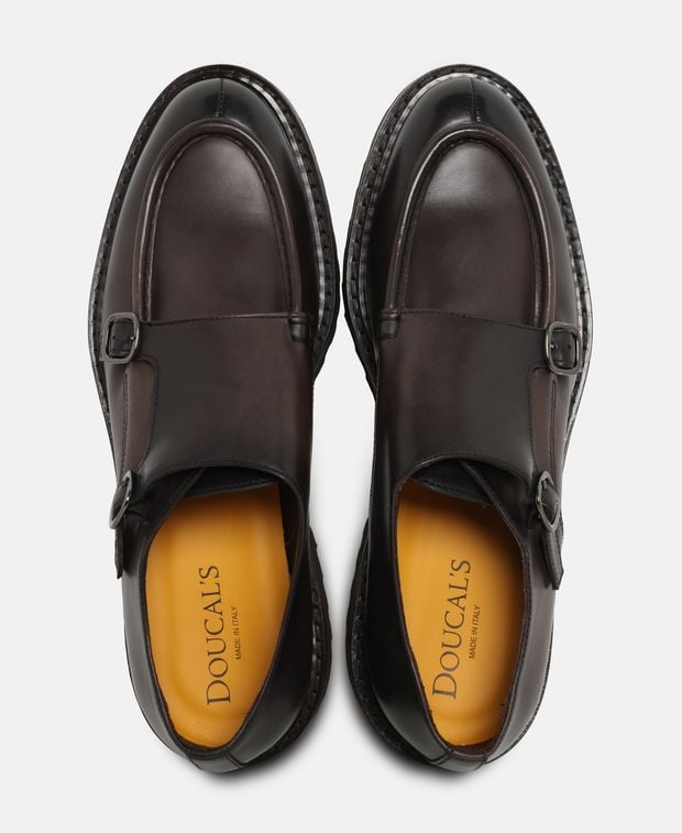 Doucal's Deco Double monkstraps Dark Brown
