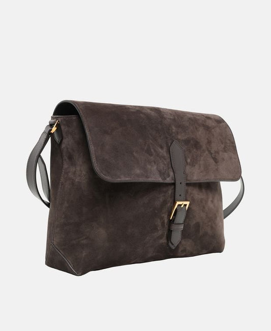 Tom Ford Ebony Leather cross body bag Brown