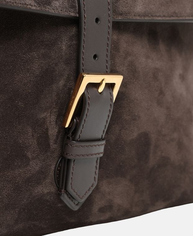 Tom Ford Ebony Leather cross body bag Brown