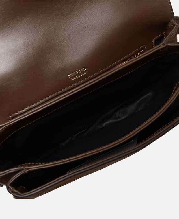 Tom Ford Leather cross body bag Russet