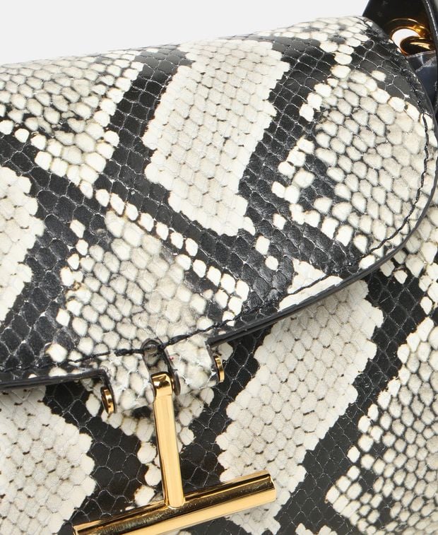 Tom Ford Tara Leather shoulder bag Greige
