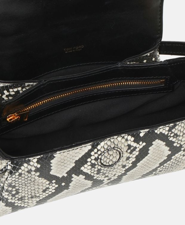 Tom Ford Tara Leather shoulder bag Greige